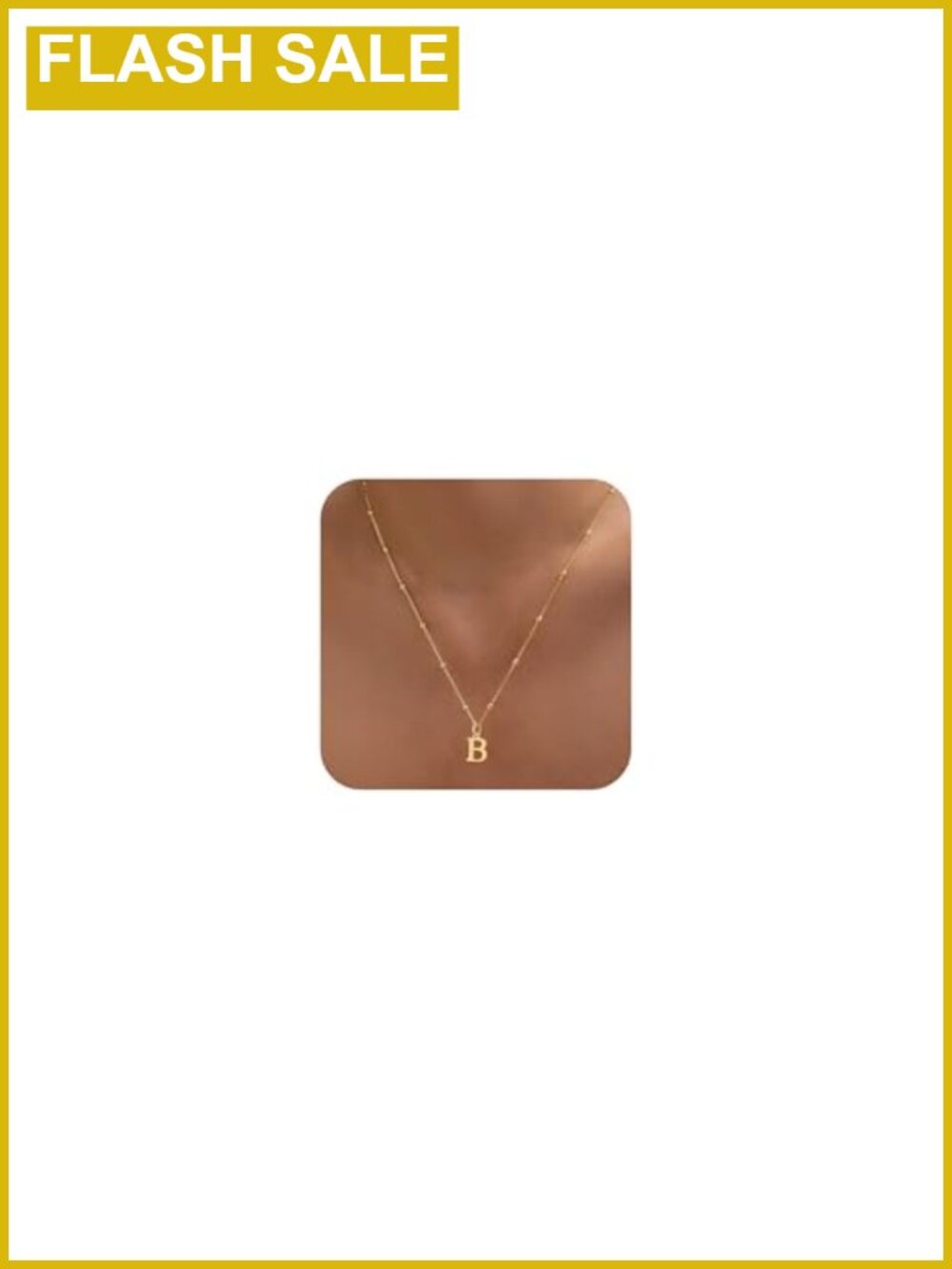 Dainty 14k gold plated initial necklace A-Z letter pendant choker